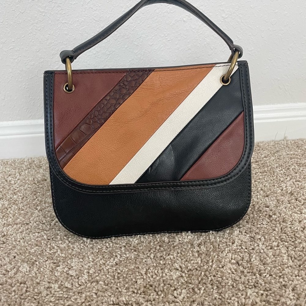 Fossil striped crossbody
